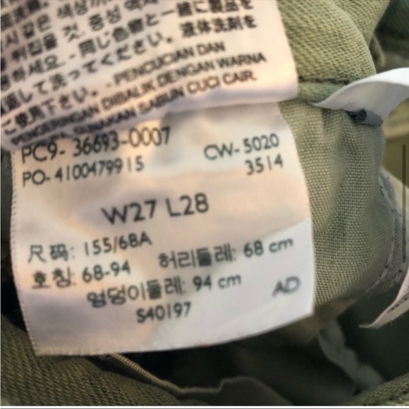 LEVIS loose cargo pants size 27 green - Picture 4 of 7